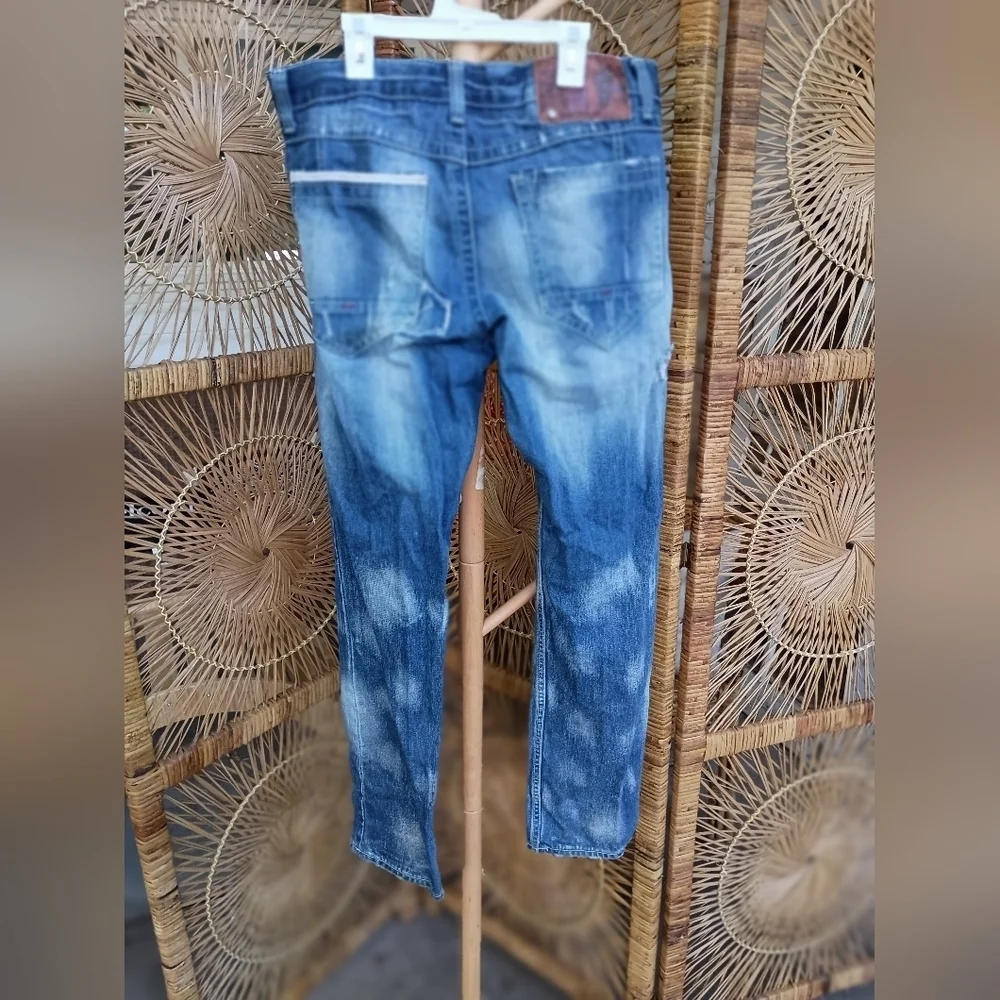 Heritage America Men's Denim Distillery 1776 Distressed Jeans Size 34x33
